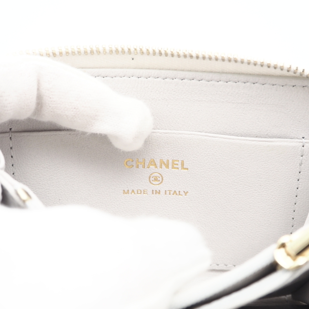 CHANEL Gray Lambskin Leather Wallet - Picture 12 of 13